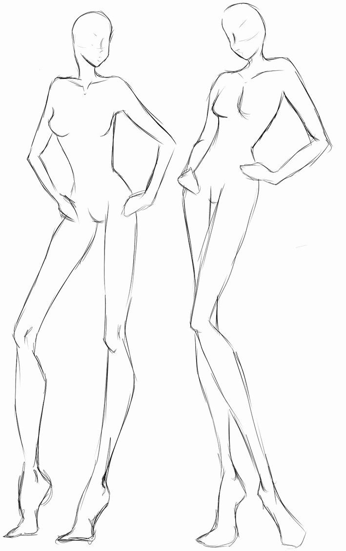 Blank Fashion Model Sketch