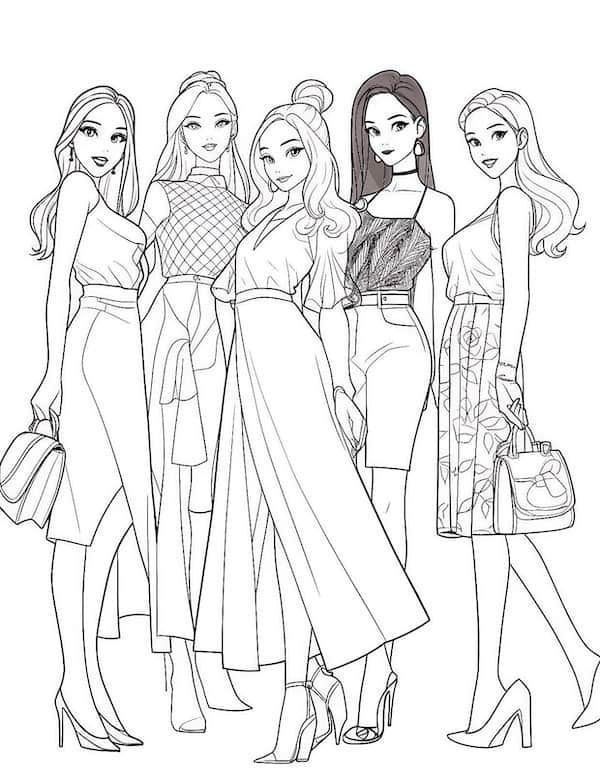 Fashion Barbie Coloring Pages